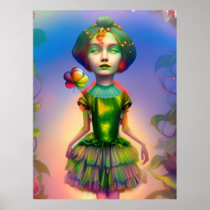 Poster Dorothy comme un enfant de Lollipop AI généré art