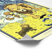 Poster Dorothy et l'affiche du lion (Magicien d'Oz) (Coin)