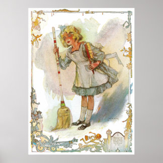 Poster Dorothy Fait Les Ménages Vintage Oz