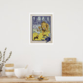 Poster Dorothy rencontre l'affiche Lion cowardly (Cuisine)