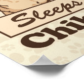 Poster Dort avec Chihuahuas Chien (Coin)