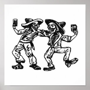 Poster Dos Amigos Posada Calavera