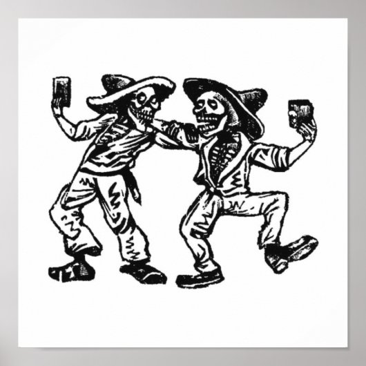 Poster Dos Amigos Posada Calavera (Devant)