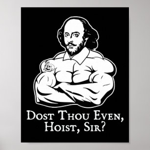 Poster Dost Même Hisser Monsieur Drôle Gym Workout Peser
