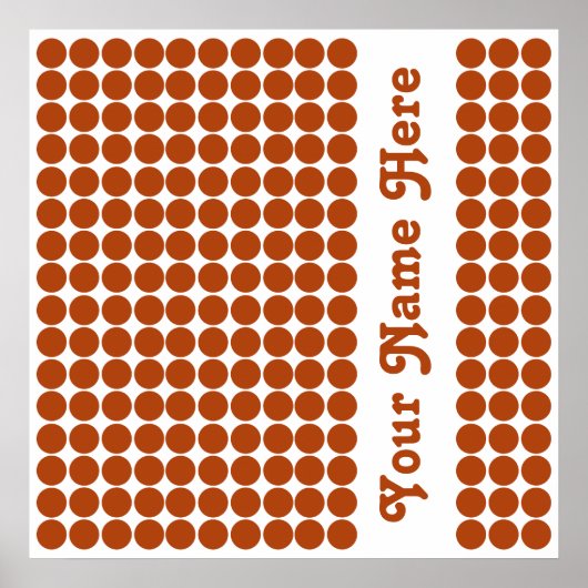 Poster Dot Safari rouille avec nom (Devant)