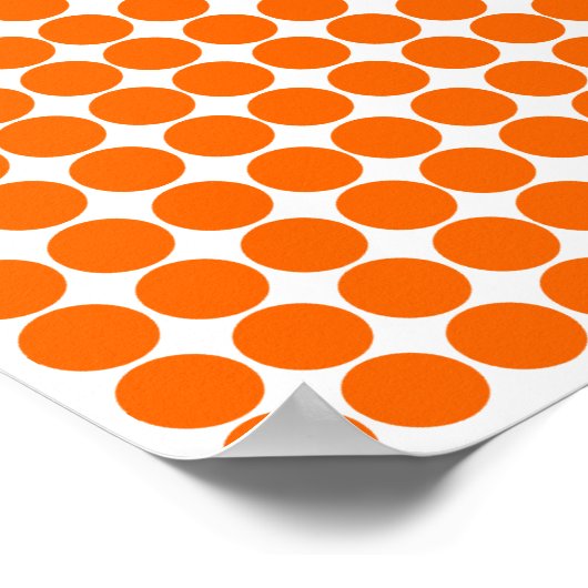 Poster Dot Safari Tangerine avec nom (Coin)