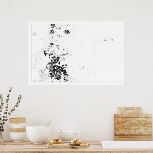 Poster Dotmap de recensement de Denver (Cuisine)