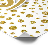 Poster Dots d'or de danse - Gold White Dancing (Coin)