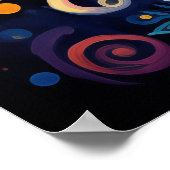 Poster Dotty Delft : Bunny Doodle Rainbow (Coin)