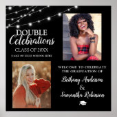 Poster Double 2 Photo Graduation Bienvenue (Devant)