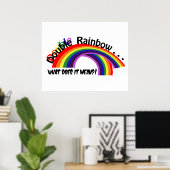 Poster double arc-en-ciel (Bureau à domicile)
