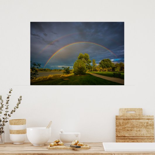 Poster Double arc-en-ciel (Cuisine)