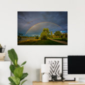 Poster Double arc-en-ciel (Bureau à domicile)