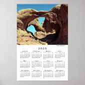 Poster Double Arch Desert Landscape 2025 Calendrier (Devant)