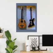 Poster Double Bass Guitars Art (Bureau à domicile)