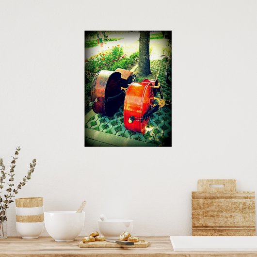 Poster Double Basse Couple (Cuisine)