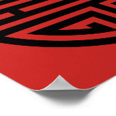 Poster Double Bonheur Bonne chance (Coin)