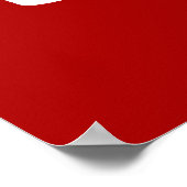 Poster Double Bonheur rouge foncé - Gras (Coin)