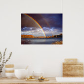 Poster Double Bows Rainbows sur le lac (Cuisine)