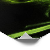 Poster Double crâne à rayons X avec casque - Vert chaux (Coin)