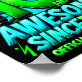 Poster Double Digits 10 Year Old Boys 10th Birthday Boy (Coin)