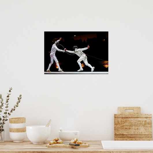 Poster Double escrime moderne (Cuisine)