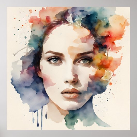 Poster Double exposition art femme (Devant)
