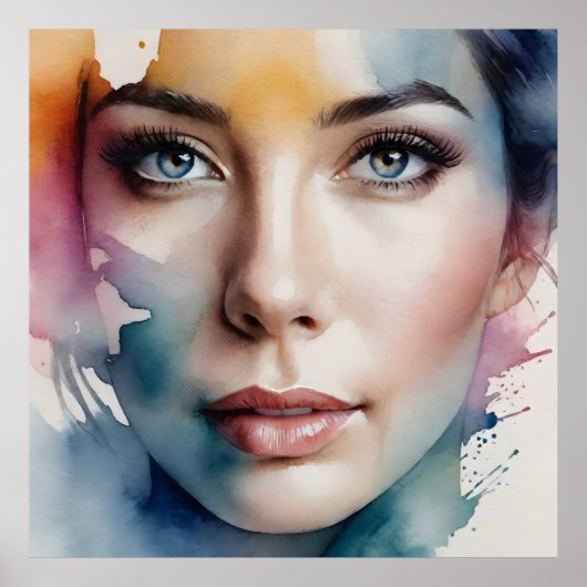 Poster Double exposition art femme (Devant)
