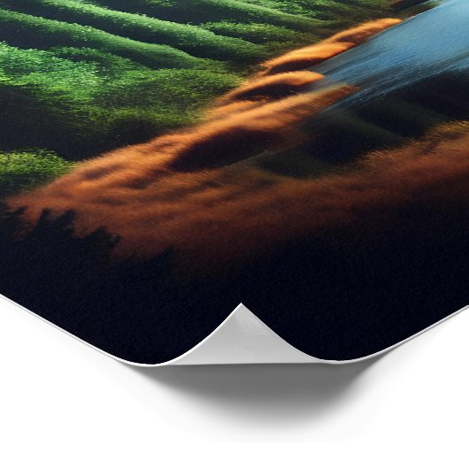 Poster Double exposition Bigfoot, Aigle et Pleine lune (Coin)