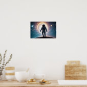Poster Double exposition cosmique Espace Infini Art unive (Cuisine)