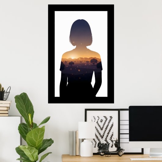 Poster Double exposition numérique Twilight Maroc (Bureau à domicile)