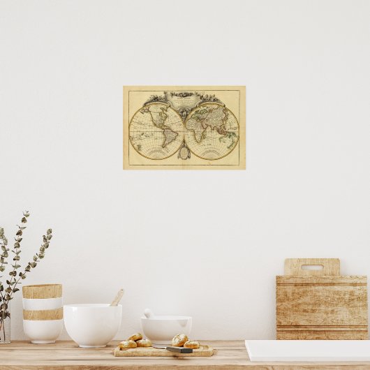 Poster Double hémisphère (Cuisine)