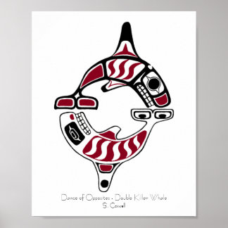 Poster Double Killer Whale Tsimpsian Art