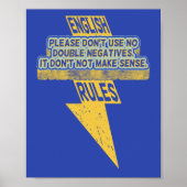 Poster Double lecture négative de l'anglais (Devant)