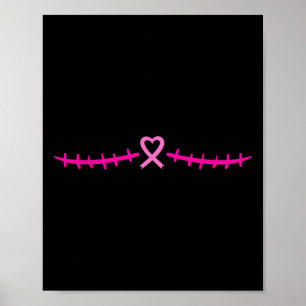 Poster Double mastectomie Cancer du sein Survivant Ribb r