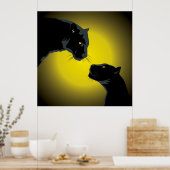 Poster Double Panthers noir (Cuisine)