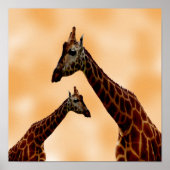 Poster Double problème de girafe, (Devant)
