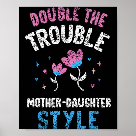 Poster Double problème style mère-fille mère (Devant)