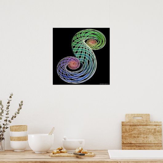 Poster Double spirale (Cuisine)