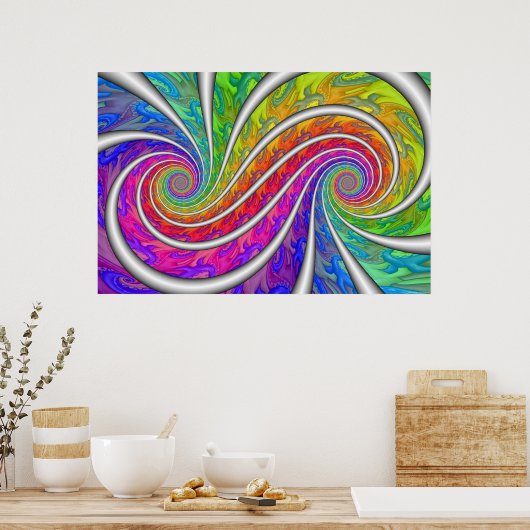 Poster Double spirale (Cuisine)