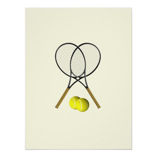 Poster Double Tennis Crème (Devant)
