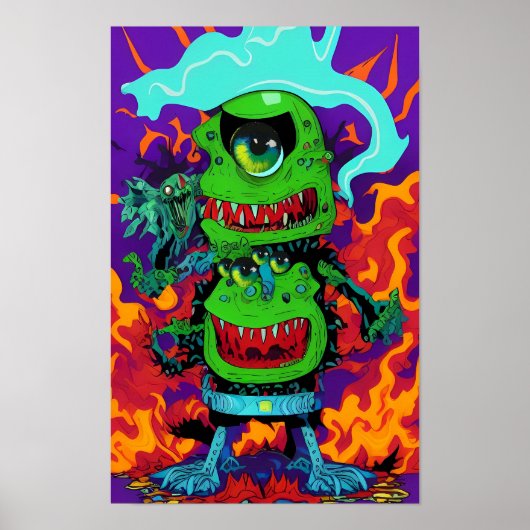 Poster Double Up on Monstrosity - Ken Gage Art (Devant)