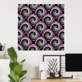 Poster Double Yin Yang Spiral par Kenneth Yoncich (Bureau à domicile)