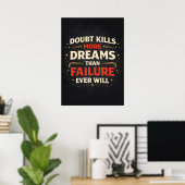 Poster Doubt vs Failure vs Dreams - Success Motivational (Bureau à domicile)