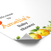 Poster Douce Baby Shower Citron Mignon (Coin)