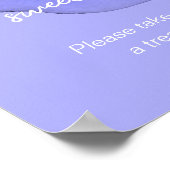 Poster Douce douche de mariage bleu violet lavande (Coin)