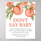 Poster Douce Douche de Pêche Bébé Ne Dis Pas Panneau de S (Devant)