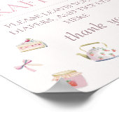Poster Douce Fête de Naissance au Dessert de Fraise Tirag (Coin)