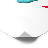 Poster Douce Fête de Naissance Garçon Chien Bleu Mignon C (Coin)