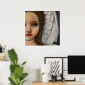 Poster douce fille ange (Bureau à domicile)